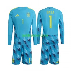 Španjolska David Raya 1 Golmanski Domaći Dječji Nogometni Dres World Cup 2026 Dugim Rukavima